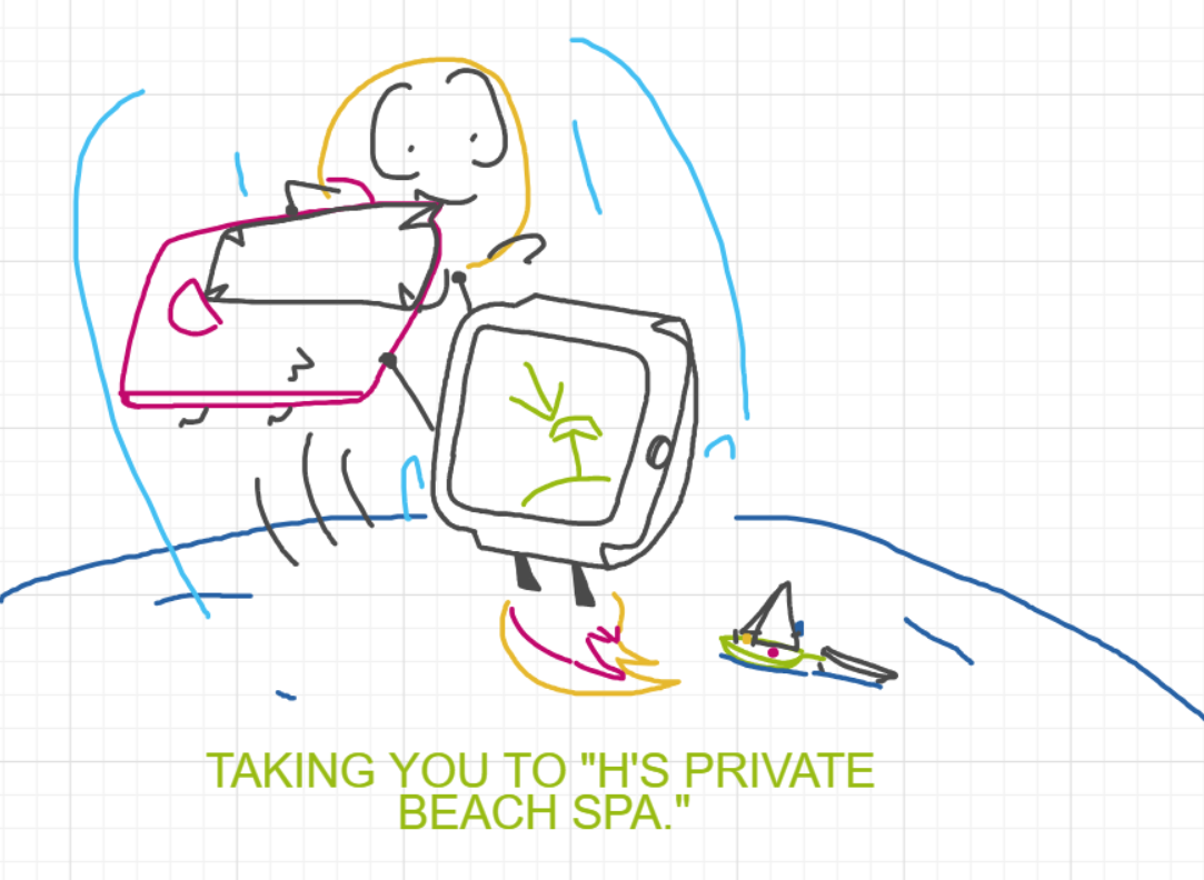 A panel from Ready Oar Knot, episode three of the Board Boards object show by Furretwalk/WalkingFurret.